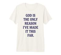 Citation Religieuse God is The Only Reason Christian Faith T-Shirt Haut de Gamme