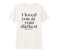 Citation Religieuse Romains 5:8 Verse biblique T-Shirt Haut de Gamme