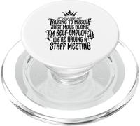 Citation rétro « If You See Me Talking to Myself » PopSockets PopGrip pour MagSafe