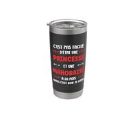 Citation rigolo Humour Mayotte drole princesse mahoraise Gobelet isotherme en acier inoxydable double paroi