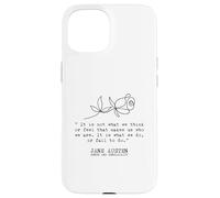 Citation Romantique Classique de Jane Austen Coque pour iPhone 15