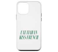 Citation Romantique Humoristique en français avec Inscription « Eat Italian Kiss » Coque pour iPhone 12 Mini