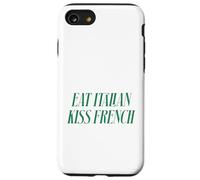 Citation Romantique Humoristique en français avec Inscription « Eat Italian Kiss » Coque pour iPhone SE (2020) / 7/8