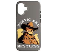 Citation Rustique et agitée Style de Vie Occidental rétro Cowboy Coque pour iPhone 16
