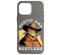 Citation Rustique et agitée Style de Vie Occidental rétro Cowboy Coque pour iPhone 16 Pro Max