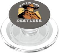 Citation Rustique et agitée Style de Vie Occidental rétro Cowboy PopSockets PopGrip pour MagSafe
