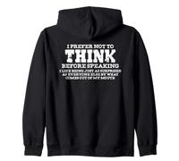 Citation Sarcastique Amusante de Parler sans Penser Sweat à Capuche