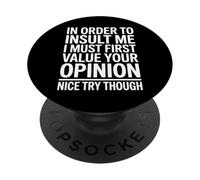 Citation Sarcastique Amusante I Must Care What You Think PopSockets PopGrip Adhésif
