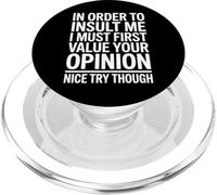 Citation Sarcastique Amusante I Must Care What You Think PopSockets PopGrip pour MagSafe