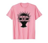 Citation Sarcastique Amusante It's Fine Denial is My Superpower T-Shirt, Homme, Rose, XXL