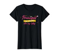 Citation « School Principal Motivation Students are My Why » T-Shirt Graphique avec Valeur, Femme, Noir, M