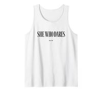 Citation « She Who Dares Bold Confidence Courage Empowerment » Débardeur