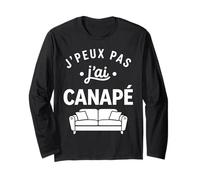 Citation Sieste Humour j'peux Pas J'Ai Canapé Manche Longue