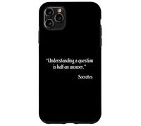 Citation Socrate - Comprendre Une Question est la moitié d'une réponse Coque pour iPhone 11 Pro Max