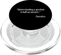 Citation Socrate - Comprendre Une Question est la moitié d'une réponse PopSockets PopGrip pour MagSafe