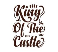 citation sur le lettrage du roi du château Peintures murales et stickers muraux en vinyle 38x50.7cm Stickers pour vitres Café