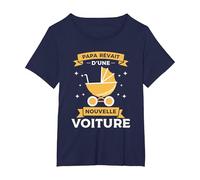 Citation sur l'éducation des Enfants pour Un Nouveau Papa T-Shirt, Femme Grandes Tailles, Bleu Marine, 3X