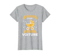 Citation sur l'éducation des Enfants pour Un Nouveau Papa T-Shirt, Femme, Gris Chiné, XL