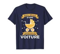 Citation sur l'éducation des Enfants pour Un Nouveau Papa T-Shirt, Homme, Bleu Marine, 6XL