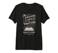 Citation théologique réformée Martin Luther Bible Scripture Design T-Shirt Haut de Gamme