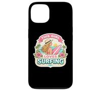 Citation « This Girl Loves Surfing Woman Surf » Coque pour iPhone 13