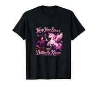 Citation Unicorn Wrangler Cowboy Butterfly Kisses T-Shirt