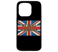 Citation Union Jack We Shall Never Surrender Churchill Coque pour iPhone 15 Pro