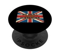 Citation Union Jack We Shall Never Surrender Churchill PopSockets PopGrip Adhésif