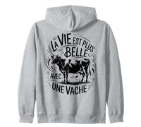 Citation Vache Dessin Adorable idée Motif Vie avec Une Vache Sweat à Capuche