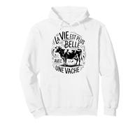 Citation Vache Dessin Adorable idée Motif Vie avec Une Vache Sweat à Capuche