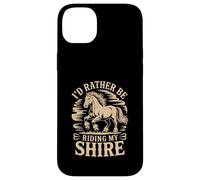 Citation Western I'd Rather Be Riding My Shire Horse Coque pour iPhone 14 Plus