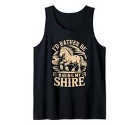 Citation Western I'd Rather Be Riding My Shire Horse Débardeur