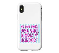 Citation Work Harder No One Owes You Self Reliance Coque pour iPhone X/XS