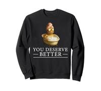 Citation You Deserve Better Wellness Frog Pensée Positive Sweatshirt