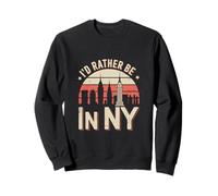 Citations Amusantes de New York NY is My Therapy I'd Rather Be in NY Sweatshirt