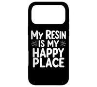 Citations Amusantes en résine My Resin is My Happy Place Coque pour iPhone 17 Pro Max