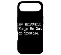 Citations Amusantes My Knitting Keeps Me Out of Trouble Coque pour iPhone Air