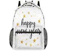 Citations De Bonne Année Avec Des Étoiles Dorées Scintillantes Cartable Scolaire Confort Sac À Dos Unisexe Sacs A Dos Pour Sport Homme Pc 29X40Cm