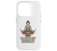 Citations de Bretzel de Yoga de méditation ironique Coque pour iPhone 14 Pro