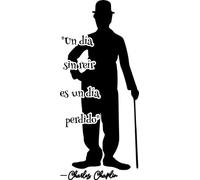 Citations de Charlie Chaplin. Autocollants muraux inspirants de la vie - Autocollants muraux - Convient pour le salon, la chambre, le dortoir, le bureau - Autocollants muraux artistiques -