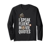 Citations de Films I Speak Fluent Design Amusant sur la Culture Pop Manche Longue