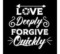 citations de motivation aimer profondément et pardonner rapidement Décorations murales en vinyle 42x42.3cm Ne se décolle pas Blanc