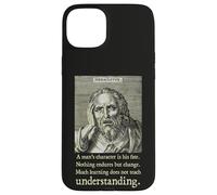 Citations de Philosophe pré-socratique Grec Ancien d'Héraclite Coque pour iPhone 15 Plus