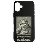 Citations de Philosophe pré-socratique Grec Ancien d'Héraclite Coque pour iPhone 16 Plus