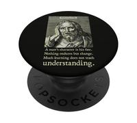 Citations de Philosophe pré-socratique Grec Ancien d'Héraclite PopSockets PopGrip Adhésif