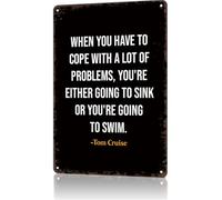 Citations De Tom Cruise Plaque Métal Résistant Aux Uv Plaque Métallique Résistante Aux Intempéries Signe En Étain Pour Ferme Bar Restaurant 20X30Cm