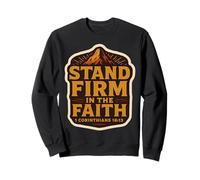 Citations de Verset de la Bible chrétienne Vintage Stand Firm in The Faith Sweatshirt