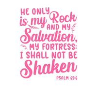 citations de versets bibliques blancs Stickers muraux 64x81cm Auto-adhésif Rose