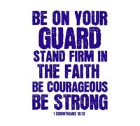 citations de versets bibliques Stickers lettrage 50.4x70cm Modification et ajout d'informations possibles Bleu foncé