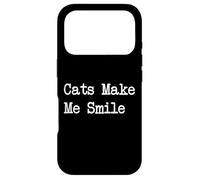 Citations drôles « Cats Make Me Smile » Coque pour iPhone 17 Pro